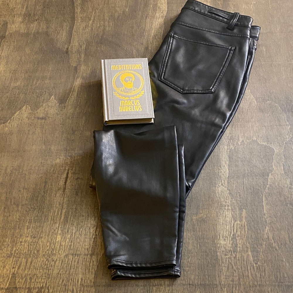 Soft Surroundings Faux Leather High-Rise Pants
